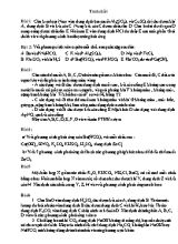 Bài tập dạng tính chất hóa học - Hóa học Lớp 9